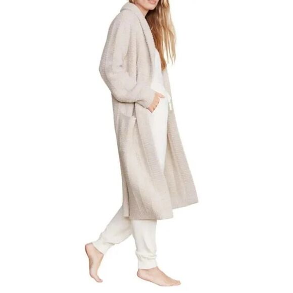 Barefoot Dreams $220 CozyChic Lite Chenile long Duster Cardigan medium - Picture 2 of 9